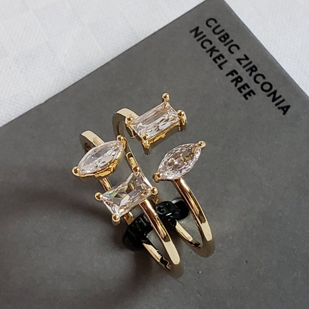 Cubic Zirconia Cuff Ring - Size 7 - NWT